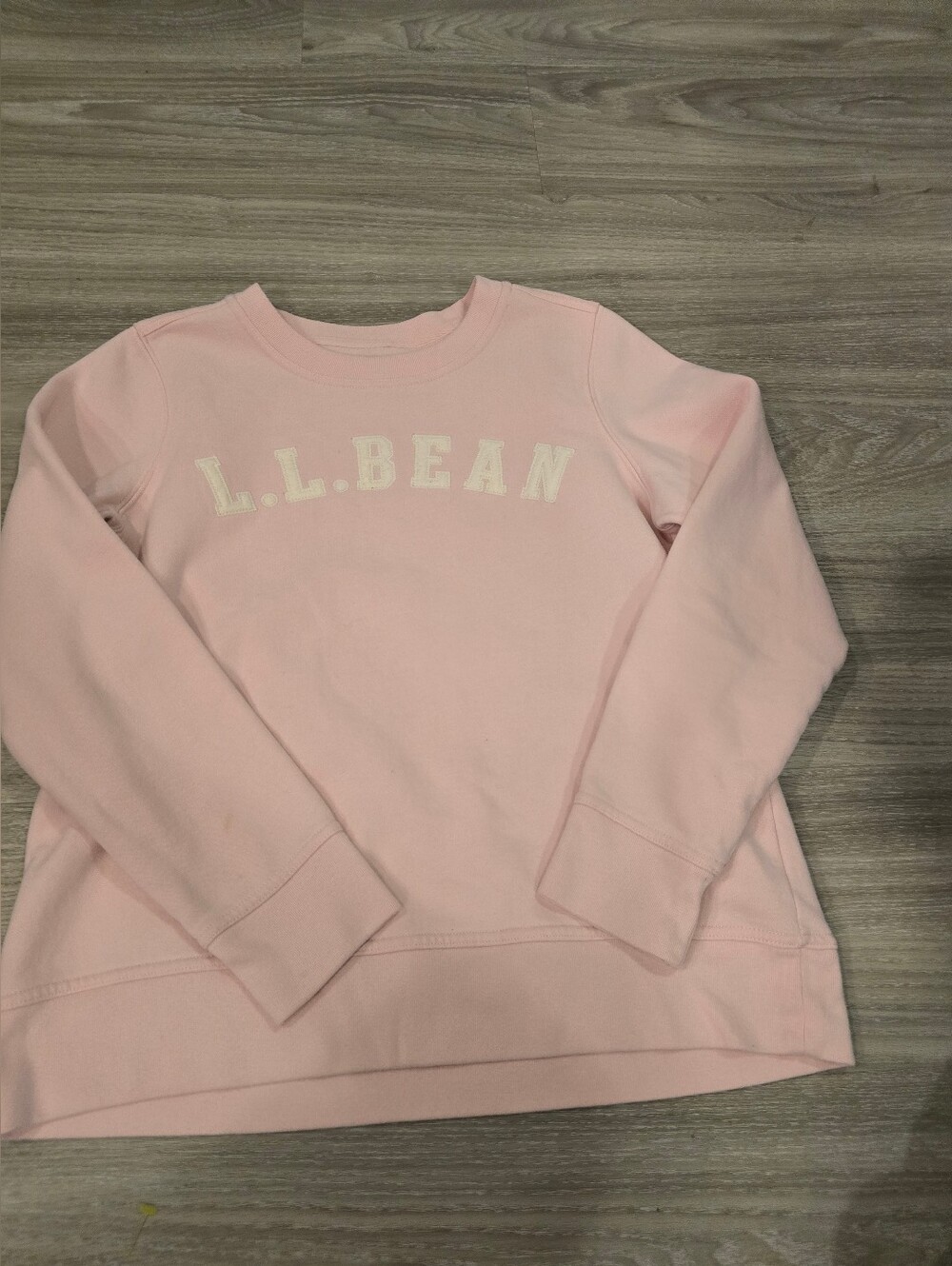 L.L. Bean Light Pink Crew Sweatshirt with Logo